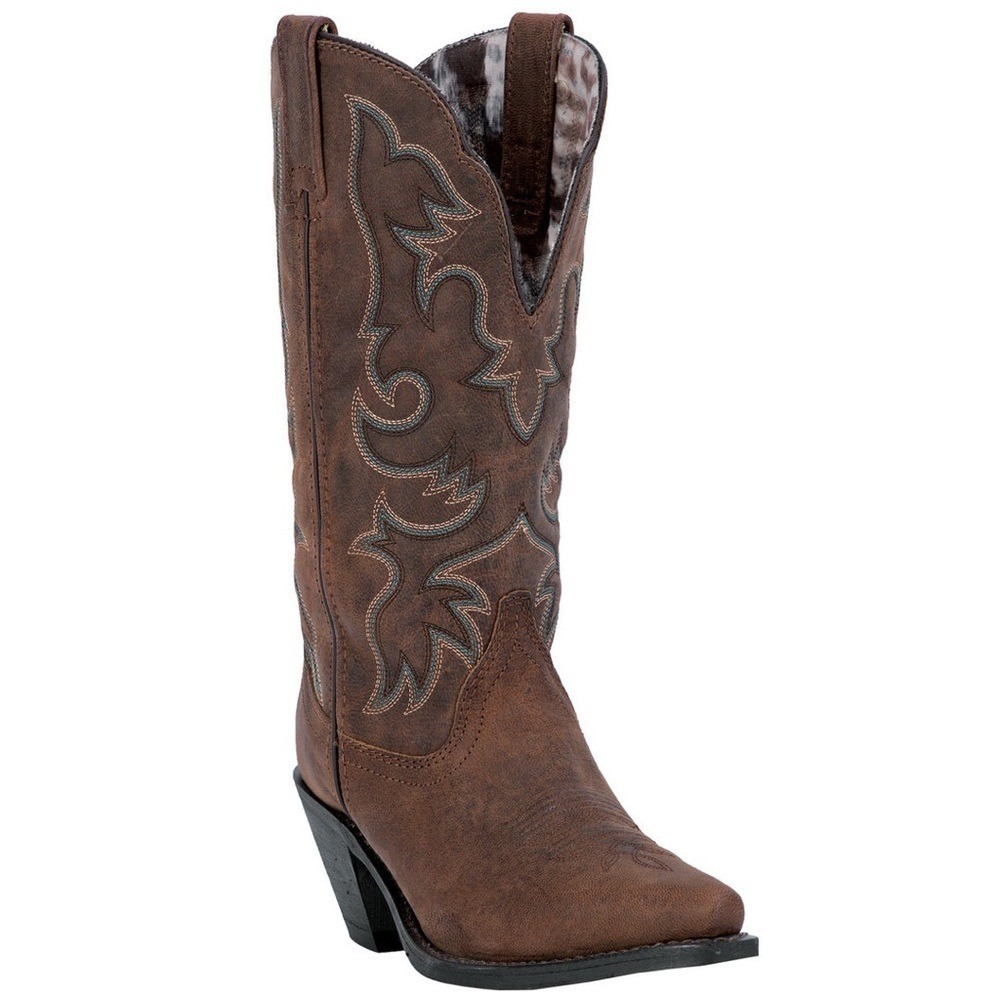 Laredo Women's 9.5 M Leopard Print Cowboy Boots Country Western Cottagecore